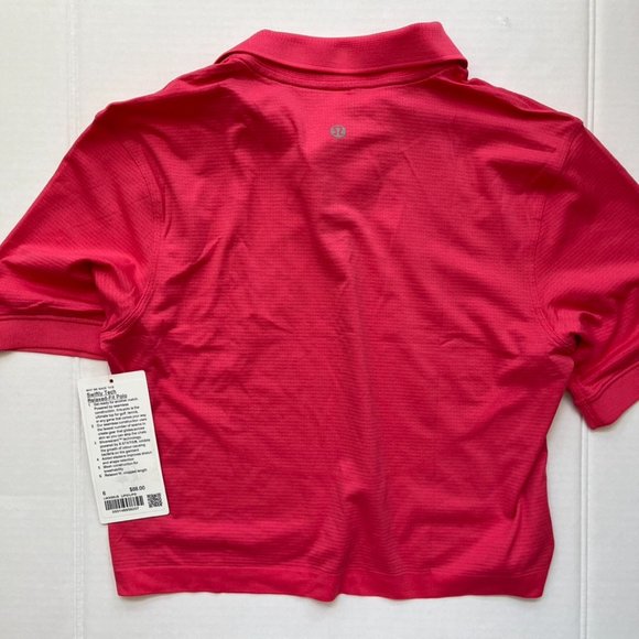 Lululemon Size 6 Swiftly Tech Relaxed Fit Polo Short Sleeve LIPG Pink - Picture 2 of 2